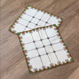 Vintage handmade Crosstitch napkins